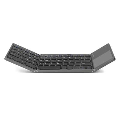 China B033S OEM Wireless For iPad IOS Tablet PC Mobile Phone Use Portable Blue Wireless Keyboard 3 Level Mouse Touch Pad Tooth Folding Keyboard for sale