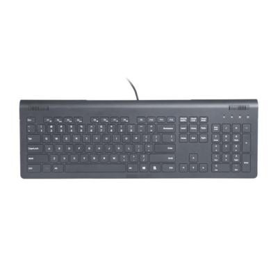 China Factory Outlet OEM Speaker Keyboard Plug and Play Wired Computer Keyboard with Music Multimedia Work for Gaming Home Office for sale