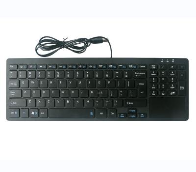 China OEM Plug and Play Wholesale Computer Keyboard C202B Universal Desktop Cable Keyboard with Touchpad for Gaming Home Office for sale