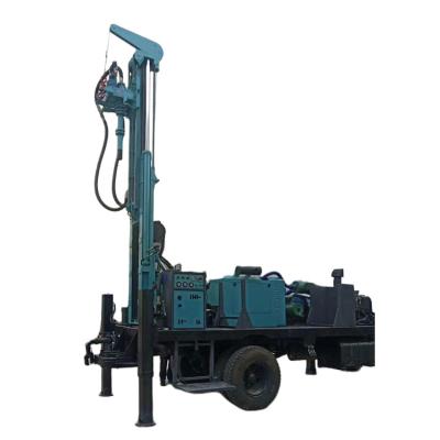 China High Drilling Efficiency Portable Rail Mounted Drilling Air Compressor Deep Drilling Rig For Water Well Machine for sale