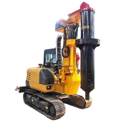 China Pile Driving Machine Solar Mini Vibratory Screw Sheet Mini Solar Vibratory Sheet Vibratory Bored Piles Stacking Ram Machine Screw Post Driver Hydraulic Press Machine for sale