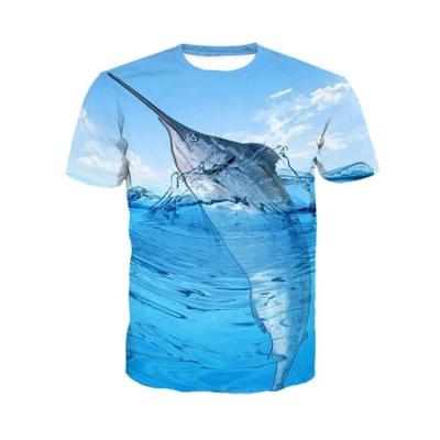 China Wholesale Customized Anti-UV Short T-shirt Sublimation Quick-Drying Breathable Fishing Wear for sale