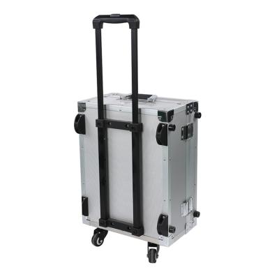 China Portable Aluminum Magic Pilot Trolley Tool Case Flight Case Shockproof aluminum board factory+ABS panel+MDF board and waterproof for sale