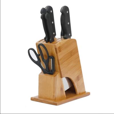 China Sustainable Kitchen Knife Set Holder , Simple Kitchen Supplies Household Solid Wood for sale