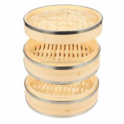 China Viable Wholesale Food Commercial Bamboo Dim Sum Steamer for sale