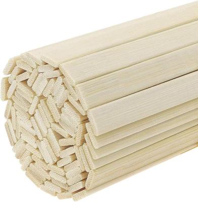 China Factory Craft Easily Cleaned Natural Flat Bamboo Sticks, Flat Bamboo Skewers for sale