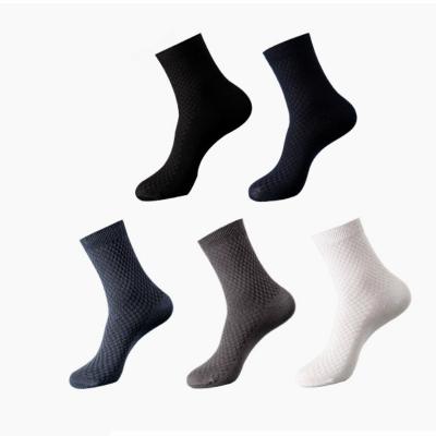 China Summer OEM Style Breathable Colors Black Gray Navy Crew Business Breathable White For Men Bamboo Fiber Socks for sale