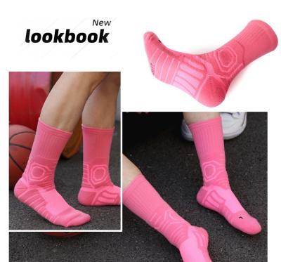 China Elite Breathable Custom Basketball Men's Compression Crew Sports Anti-Slip Socks for sale