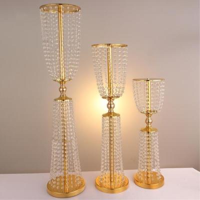 China Metal and Acrylic Acrylic Road Leads Crystal Wedding Centerpieces Event Party Home Decoration 2 Color 3 Sizes for sale