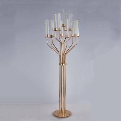 China Europe IMUWEN Acrylic Candelabras Home Decoration 160cm Height 13 Heads Table Wedding Candle Holders Luxury Centerpiece Candlesticks for sale