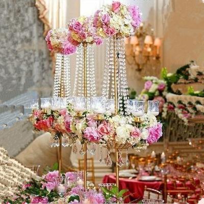 China Acrylic Crystal Wedding Road Lead Wedding Centerpiece Event Party Decoration 35CM Tall Weddings 90CM Diameter for sale