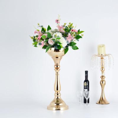 China CLASSIC Metal Vase Wedding Centerpieces Event Party Table Pot Flower Road Lead For Hotel Home Decoration for sale