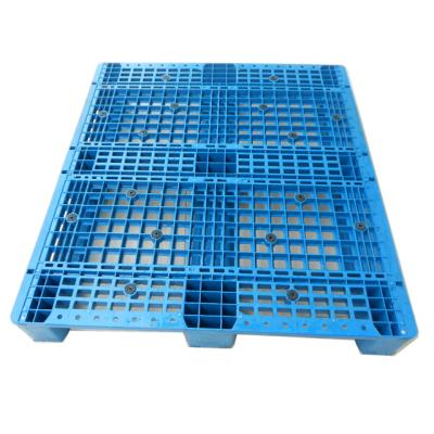 China 1200*1100*150mm Single Faced Plastic Pallet With 8pcs Tubes Forklift Cushion Steel Moisture Proof Flat Pallet for sale