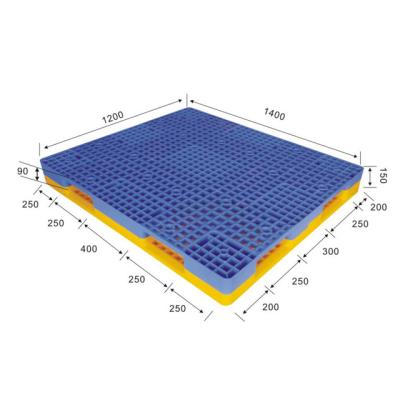 China 1400*1200*150mm Single Faced HDPE Material Big Plastic Pallet for sale