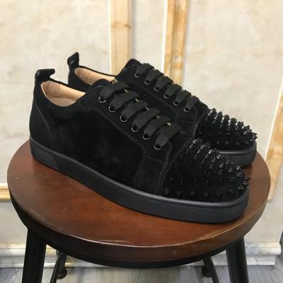 China Cushioning Fashion Designer Sneakers Red Bottom Rivet Spikes High-top Lovers Different Color Men's Casual Walking Sneaker Trainers Shoes for sale