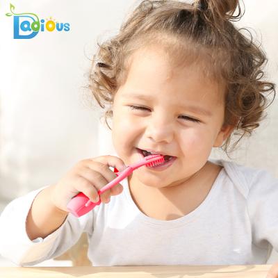 China Soft 2020 Hot Sale Baby Toothbrush Baby Training Toothbrush Teether BPA Free Silicone Soft Baby Toothbrush for sale