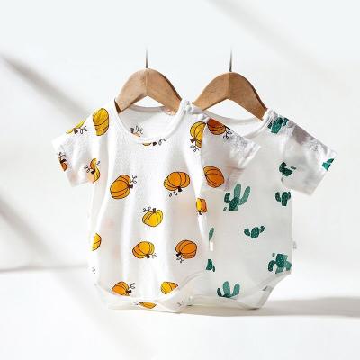 China Short Sleeeves Stretching Warm Comfortable Baby Jumpsuit 100% Cotton Infant Clothes Baby Products Newborn Baby Romper for sale