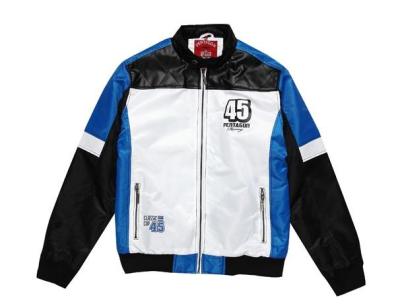 China wholesale blank varsity jacket, blue and black varsity jacket. for sale