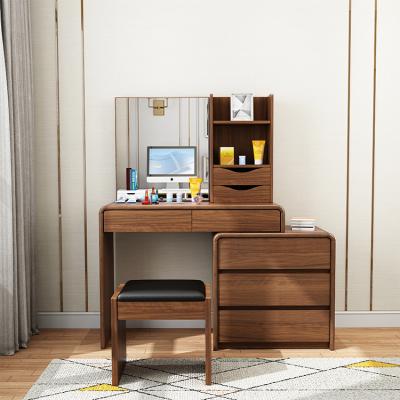 China New Chinese/Modern Luxury Wooden Bedroom Makeup Dresser With Mirror Set Storage Dresser With Mirror Dressing Table for sale