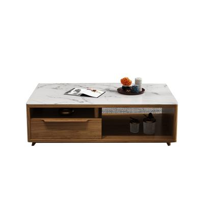 China Customizable New Chinese Center Table 1.2m Luxury Classic Style Wooden Coffee Table With 2 Drawers for sale