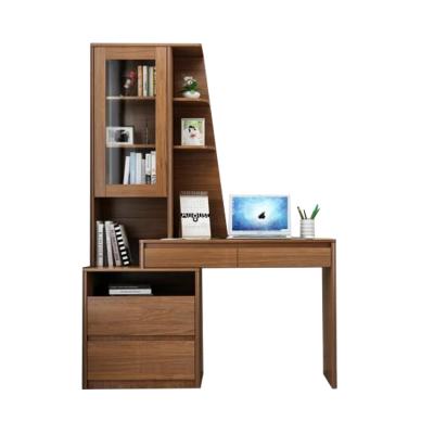 China Modern Simplicity Wooden Desk Kids Study Table Workstation Home Office Library Design Adjustable Computer Desk With Shelf for sale