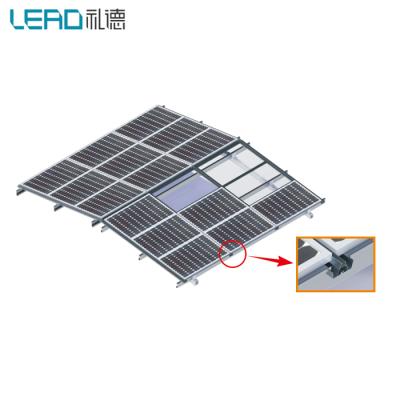 China PV Solar Panel Installation BIPV Rack System Aluminum Solar Panel Racking System BIPV Ground Frame Structure for sale