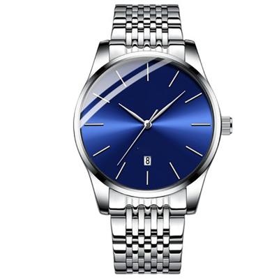 China New Custom Minimalist Waterproof Alarm Stainless Steel Quartz Men's Quartz Watch for sale