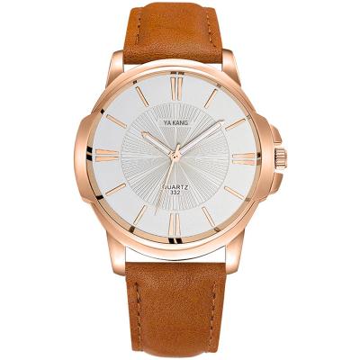 China Custom Logo Brand Luxury Watch Fashion Automatic Date Quartz Leather Men Watches Date Business Casual Male Wristwatches for sale