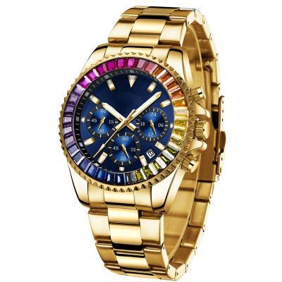 China Japan Movt Luxury Automatic Wrist Automatic Date Quartz Gold Watch Men Fashion Watches Men's Watch Waterproof for sale