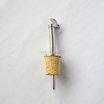 China Sustainable Stainless Steel Olive Oil Pourer Cork Oil Pourer Olive Oil Bottle Pourer for sale