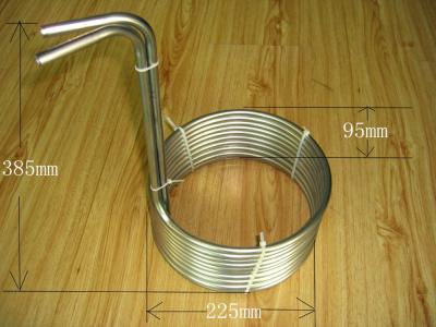 China Refrigeration Parts Stainless Steel Coil Tube Wort Chiller For Beer Machine for sale