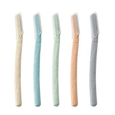 China Biodegradable material tending razor women razor portable facial razor women eyebrow razor dermaplaning razor USA hot eco-friendly straw best wheat straw for sale