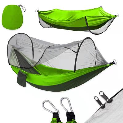 China Outdoor Game Hammock Anti-Rolling Anti-mosquito Double Shaker Device With Mosquito Net Outdoor Adult Hammock for sale