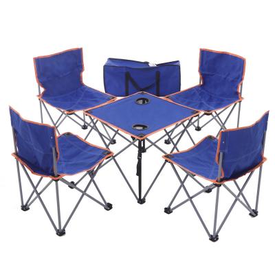 China Factory Price Outdoor Cheapest Outdoor Folding Table And Folding Chair Camping Convenient Table And Chair for sale