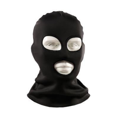 China COMMON 3 Hole Winter Plus Black Windproof Balaclava Hood Reusable Velvet Motorcycle Facemask for sale