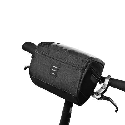 China Front Frame Bike Handlebar Bike Waterproof Water Bottle Bag with Touch Screen Phone Holder for sale