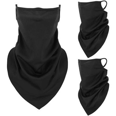 China Skin Friendly Breathable Earloop Mask With Cooling Cuff And Washable Soft Fabric Neck Triangle Balaclava for sale