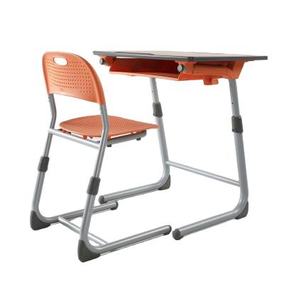 China BS/EN179 Contemporary Colored Standard 2 Height Adjustable Classroom Desk And Chair for sale