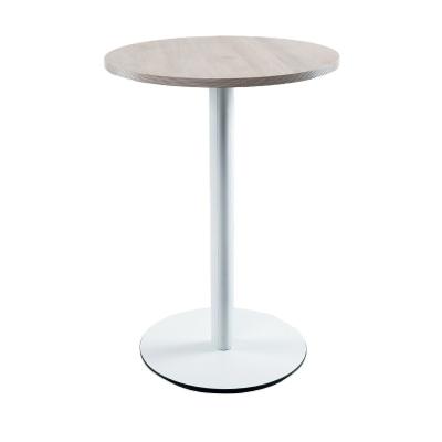 China 2020 Contemporary New Design High Round Bar Wood Aluminum Table for sale