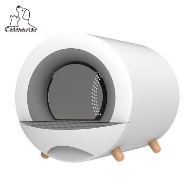 China Cat Toilet Cleaning 2022 Luxury Premium A Head Big Smell Less Drawer Enclosure Furniture With Sifter Cat Litter Box for sale