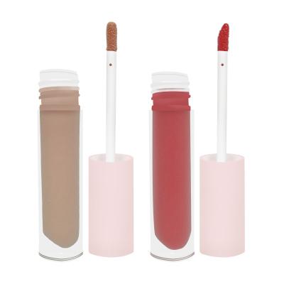 China Private Label Waterproof Wholesale Clear Lid Luxury Matte Lip Gloss Transparent Tubes for sale