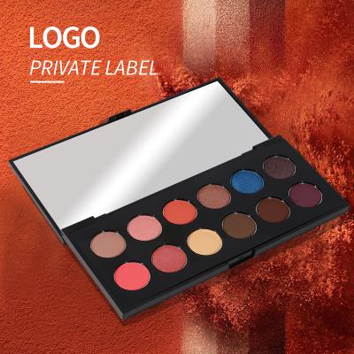 China 12colors DIY Eyeshadow Waterproof Empty Round Eyeshadow Palette Empty Custom Makeup Palette for sale