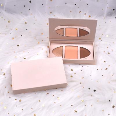 China Lady Beauty Cosmetics Makeup Contour 3 Color Pigment Makeup Private Label High Logo for sale