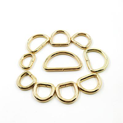 China Fasion Plated Metal Hardware Accessories D Ring For Bag Handbag Luggage Hot Selling Products for sale