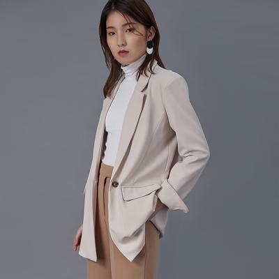 China New Casual Fashion Anti-wrinkle Pure Colorful Women's Suit Jacket for sale