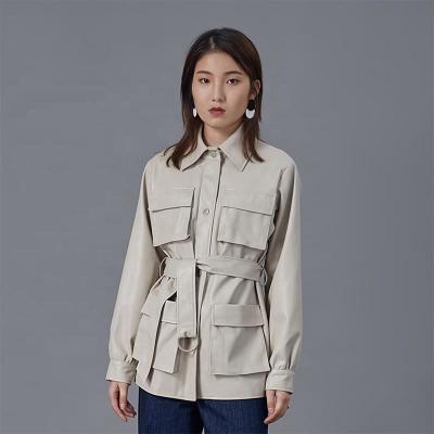 China New Fashion Retro High Quality Neutral Oversized Multi-pocket Women's Coat for sale