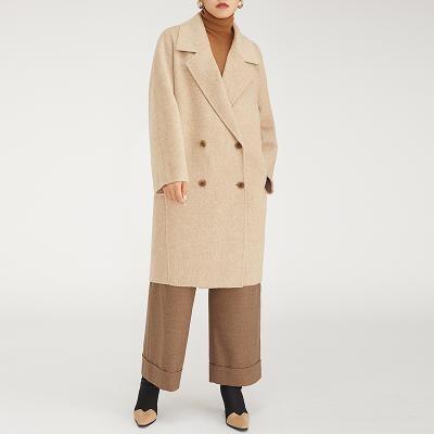 China Handmade Upgrade 100% High Quality Wool Breathable Keep Warm Womens Wool Coat for sale