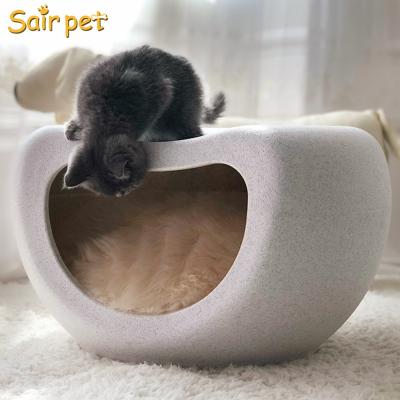 China Partially Enclosed Cat Cage Bed Portable Summer House Villa Pet House Breathable High Quality Kennel Garbage for sale