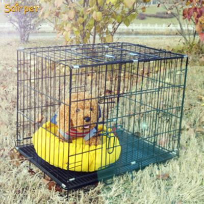 China Breathable Metal Luxury Folding Pet Display Small Dog Cages Stainless Steel Brown Box Fashion Printing Pet Cages, Carriers And Houses Zipper for sale