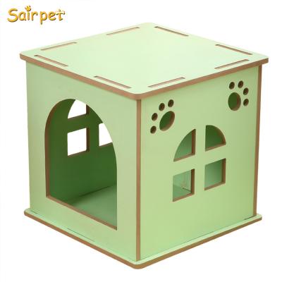 China Outdoor Breathable Wooden Doghouse Kennel Cages Soft Comfortable Wooden Pet Cat Dog House Portable Dog Bed Nest Pet Rooms for sale